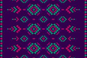 teppich ethnisch ikat muster kunst. geometrisches ethnisches ikat-nahtloses muster im stammes-. mexikanischer Stil. vektor