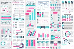 Infographic-Elementdatenvisualisierungsvektor-Designschablone vektor