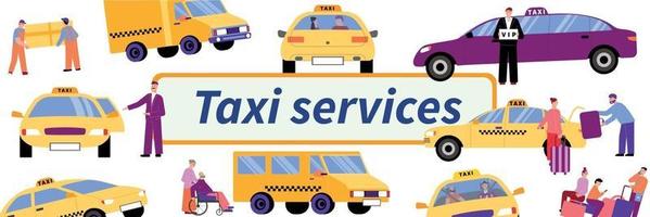 taxitjänster mönster sammansättning vektor