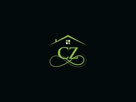 echt Nachlass cz Logo Vektor, Luxus cz Gebäude Logo zum Geschäft vektor