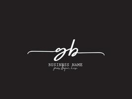 gb Unterschrift Logo, Initiale gb Luxus Mode Logo branding zum Sie vektor