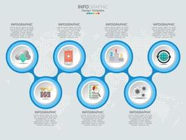 infographics tidslinje designmall med ikoner och textetikett. vektor