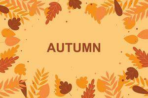 Herbst Banner Hintergrund mit Blätter. vektor