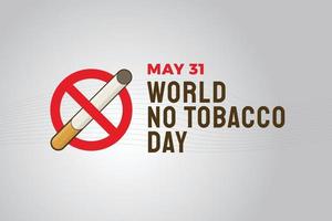 Welt kein Tabak Tag vektor