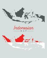 eben Design Vektor Indonesien indonesisch Karte