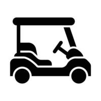 Golf Wagen Vektor Glyphe Symbol zum persönlich und kommerziell verwenden.