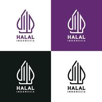 Indonesien halal Logo Vektor editierbar