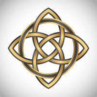 Triquetra-Symbol-Goldquadrat vektor