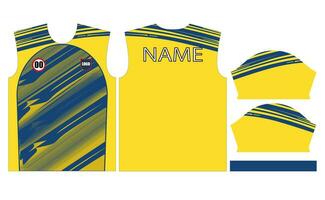 Fußball Jersey Design zum Sublimation oder Sport Jersey Design vektor