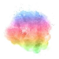 Hand gemalt Regenbogen farbig Aquarell Spritzer vektor