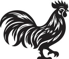 Ayam cemani Vektor Silhouette Illustration