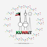 kuwait nationell dag vektor illustration firande 2526 februari.
