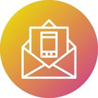 Handy, Mobiltelefon Mail Vektor Symbol Design Illustration