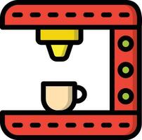 Kaffeemaschine-Vektor-Icon-Design-Illustration vektor