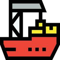 Frachtschiff-Vektor-Icon-Design-Illustration vektor