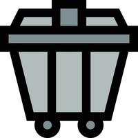 Müllcontainer Vektor Symbol Design Illustration