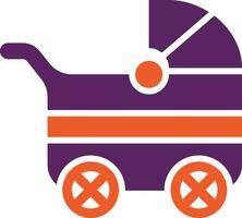 Baby Kinderwagen Vektor Symbol Design Illustration