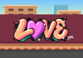Kärlek Graffiti Vector