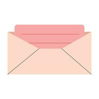 vektor rosa kuvert med brev meddelande