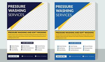 Werbung Druck Waschen und Reinigung Bedienung Banner Design, Fenster Waschen Flyer vektor