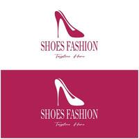 Logo zum Damen hoch Hacke Schuhe Das ist elegant und luxuriös und feminin. Logo zum Geschäft, Damen Schuh Geschäft, Mode, Schuh Unternehmen, Schönheit. vektor