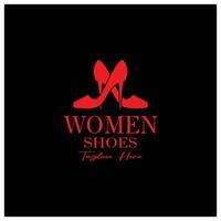 Logo zum Damen hoch Hacke Schuhe Das ist elegant und luxuriös und feminin. Logo zum Geschäft, Damen Schuh Geschäft, Mode, Schuh Unternehmen, Schönheit. vektor