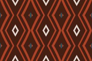 Ikat nahtlos Muster Stickerei Hintergrund. Ikat nahtlos Muster geometrisch ethnisch orientalisch Muster traditionell. Ikat aztekisch Stil abstrakt Design zum drucken Textur, Stoff, Saree, Sari, Teppich. vektor