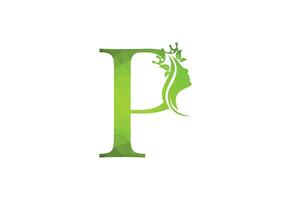 niedrig poly elegant Schönheit und Spa Behandlung Brief p Logo. vektor