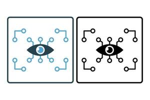 förändrad verklighet ikon. ikon relaterad till enhet, artificiell intelligens. fast ikon stil. enkel vektor design redigerbar