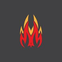 Feuer Flamme Logo Vektor Vorlage Illustration