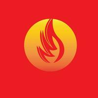 Feuer Flamme Logo Vektor Vorlage Illustration