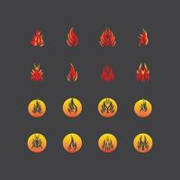 Feuer Flamme Logo Vektor Vorlage Illustration