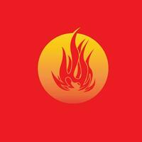 brand flamma logotyp vektor mall illustration