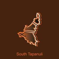 Karte Stadt von Süd Tapanuli, Grenzen zum Ihre Infografik. Vektor Illustration Design Vorlage