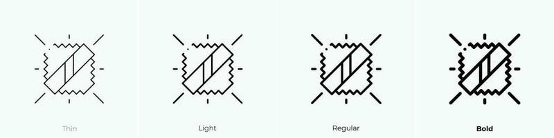 reflektierend Symbol. dünn, Licht, regulär und Fett gedruckt Stil Design isoliert auf Weiß Hintergrund vektor