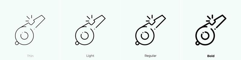 Schiedsrichter Symbol. dünn, Licht, regulär und Fett gedruckt Stil Design isoliert auf Weiß Hintergrund vektor