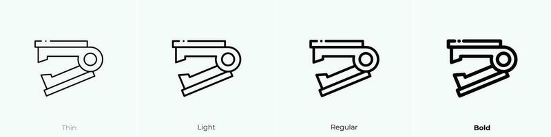 Entferner Symbol. dünn, Licht, regulär und Fett gedruckt Stil Design isoliert auf Weiß Hintergrund vektor