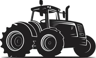 klassisk traktor vektor konstverk rustik traktor ikon i svart