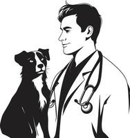 Pfoten und trainieren Tierarzt Klinik Illustration Veterinär Pflege im beschwingt Vektoren