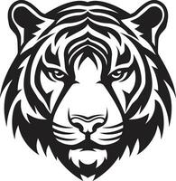 geometrisk tiger vektor precision artisteri svartvit tiger ansikte i vektor