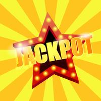 Jackpot ist ein Star. Großartiger Gewinn im Casino. Vektor-Illustration vektor