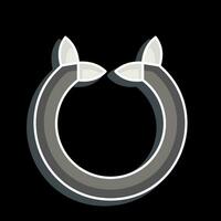 ikon hästsko. relaterad till celtic symbol. glansig stil. enkel design redigerbar. enkel illustration vektor