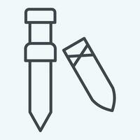 ikon svärd 2. relaterad till celtic symbol. linje stil. enkel design redigerbar. enkel illustration vektor