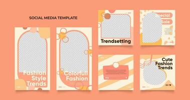 sociala medier mall banner blogg mode försäljning marknadsföring vektor