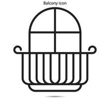 Balkon Symbol, Vektor Illustration