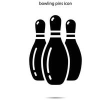 Bowling-Pins-Symbol vektor