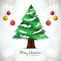 dekorativ Weihnachten Baum Urlaub Karte Hintergrund vektor