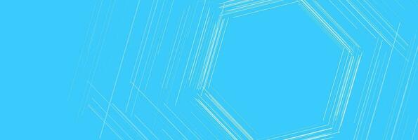 Blau sechseckig linear abstrakt futuristisch Technik Hintergrund vektor