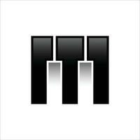 Brief m Klavier Logo Vorlage, Brief m Klavier Logo Elemente, Brief m Klavier Vektor