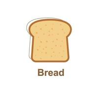 Brot-Vektor. Brot-Symbol. Hintergrund. Freiraum für Text. Brot-Logo-Design. Brottoast für Sandwich. vektor